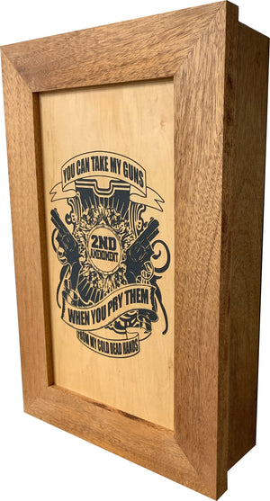 2nd Amendment Take My Guns Hidden Gun Storage Firearm Concealment Wall Decor by Bellewood Designs, Southern home decor detail photo 5