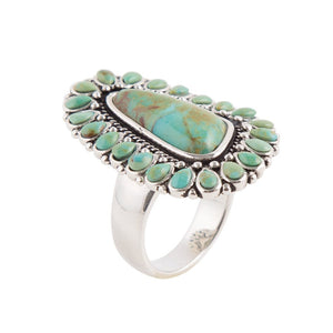 Sedona Blue Turquoise and Sterling Silver Statement Ring by Barse Jewelry
