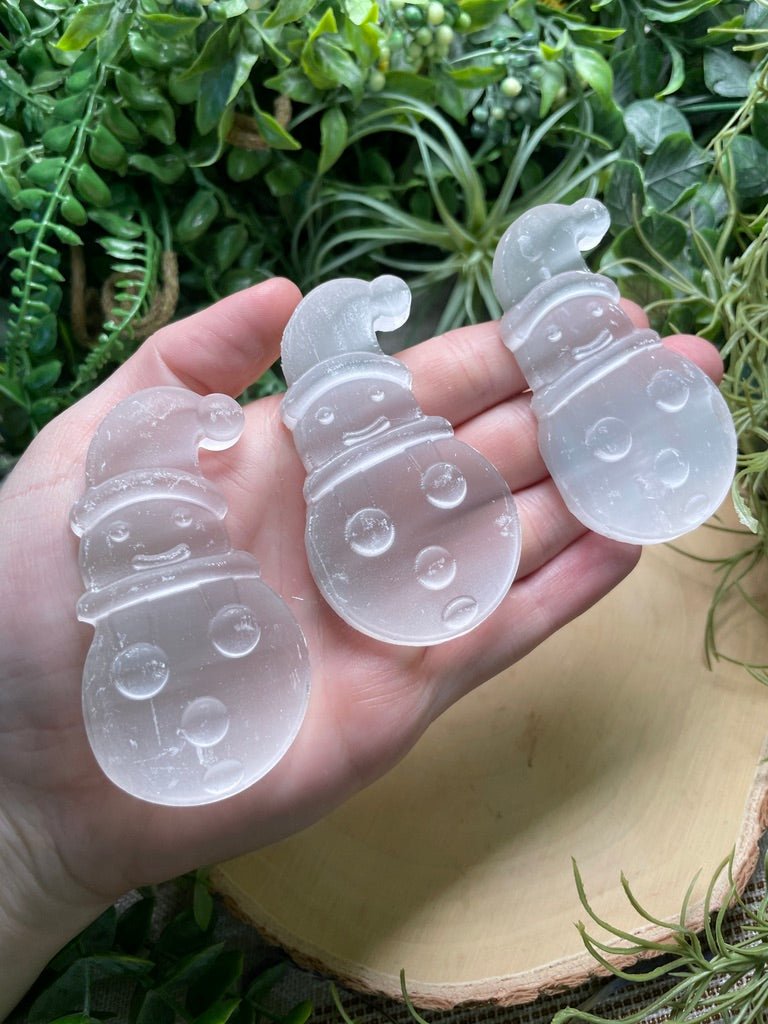 Selenite Snowman by Copper Ashes