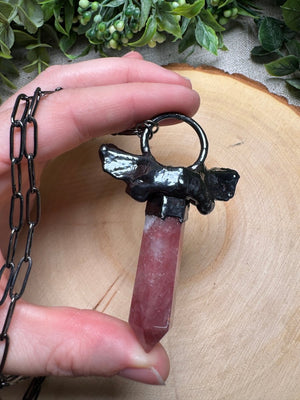 Seraphine- Red Aventurine and Bone Necklace by Copper Ashes