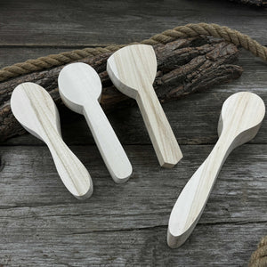 Set of 12 Linden Wood Spoon Carving Blanks detail view by Sharky Forged Steel Tools