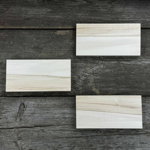 Set of 3 Flat Linden Wood Carving Blanks