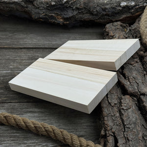 Set of 3 Flat Linden Wood Carving Blanks