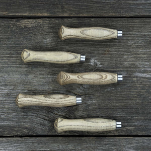 Set of 5 Ash Handles – Ideal for Carving Knives & Hand Tool Repair detail view by Sharky Forged Steel Tools