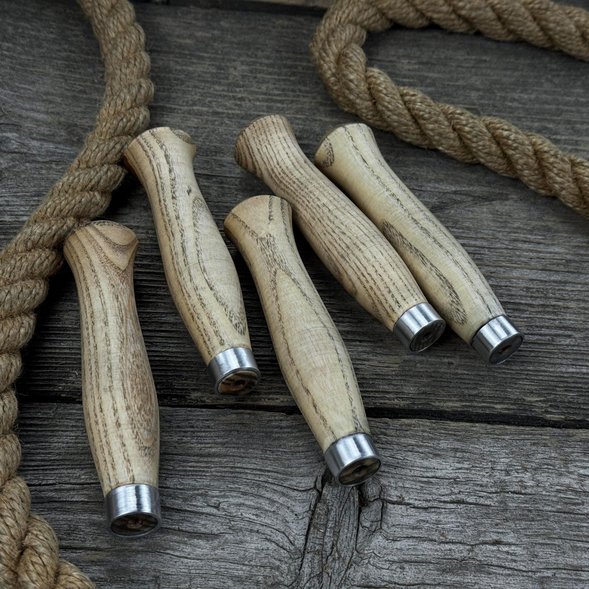 Set of 5 Ash Handles – Ideal for Carving Knives & Hand Tool Repair by Sharky Forged Steel Tools