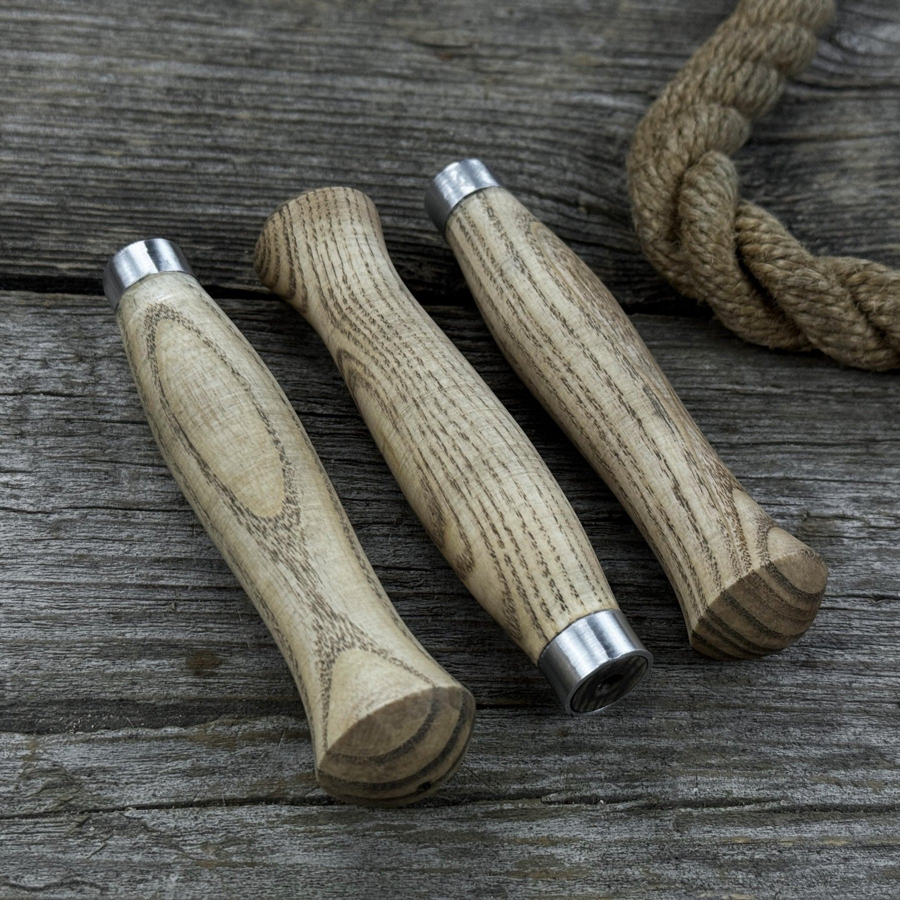 Set of 5 Ash Handles – Ideal for Carving Knives & Hand Tool Repair detail view by Sharky Forged Steel Tools