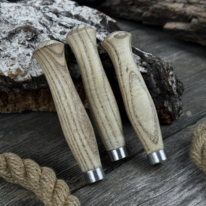 Set of 5 Ash Handles – Ideal for Carving Knives & Hand Tool Repair detail view by Sharky Forged Steel Tools