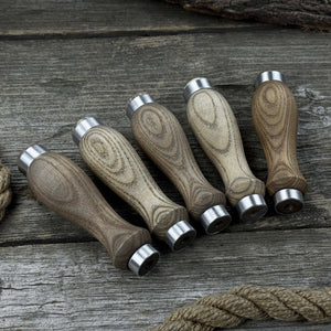 Set of 5 Ash Wood Replacement Handles detail view by Sharky Forged Steel Tools
