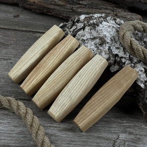 Set of 5 Replacement Wooden Handles for Knives and Drawknives detail view by Sharky Forged Steel Tools
