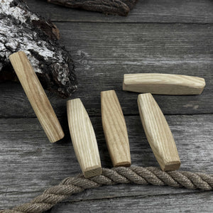 Set of 5 Replacement Wooden Handles for Knives and Drawknives detail view by Sharky Forged Steel Tools