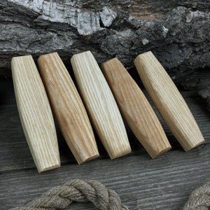 Set of 5 Replacement Wooden Handles for Knives and Drawknives detail view by Sharky Forged Steel Tools