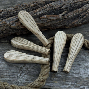 Set of 5 Universal Ash Wood Handles detail view by Sharky Forged Steel Tools