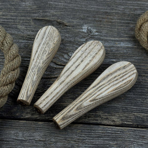 Set of 5 Universal Ash Wood Handles detail view by Sharky Forged Steel Tools