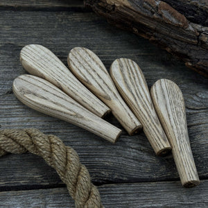 Set of 5 Universal Ash Wood Handles detail view by Sharky Forged Steel Tools