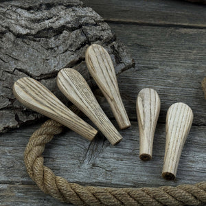 Set of 5 Universal Ash Wood Handles detail view by Sharky Forged Steel Tools