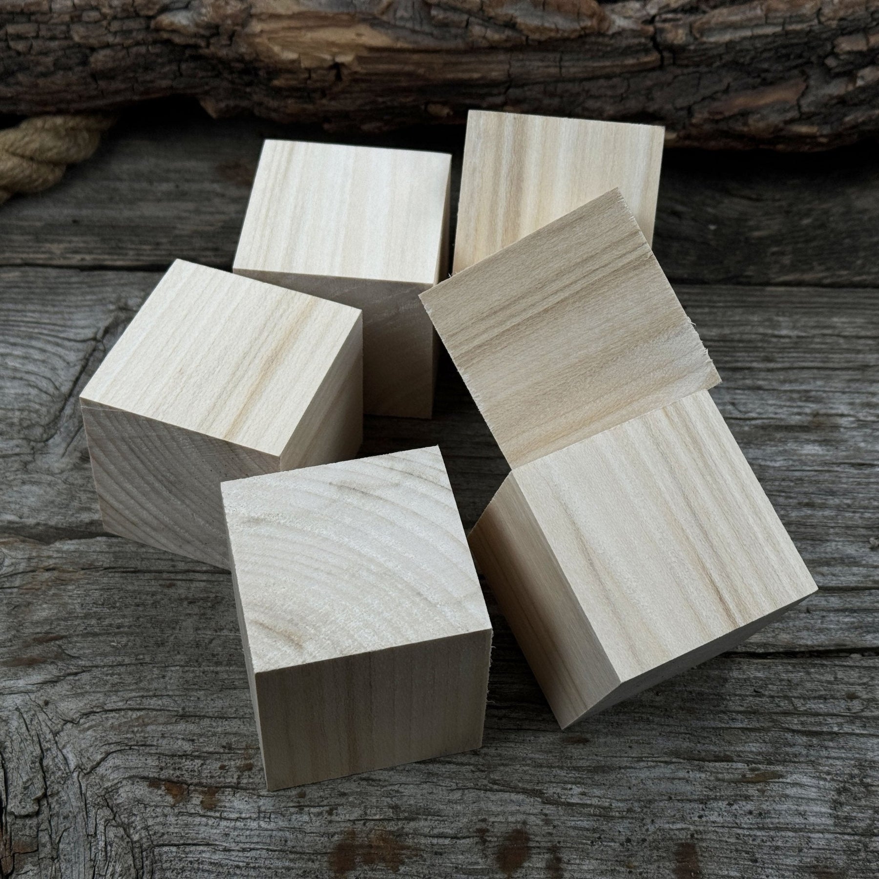 Set of 6 Linden Wood Carving Blanks detail view by Sharky Forged Steel Tools