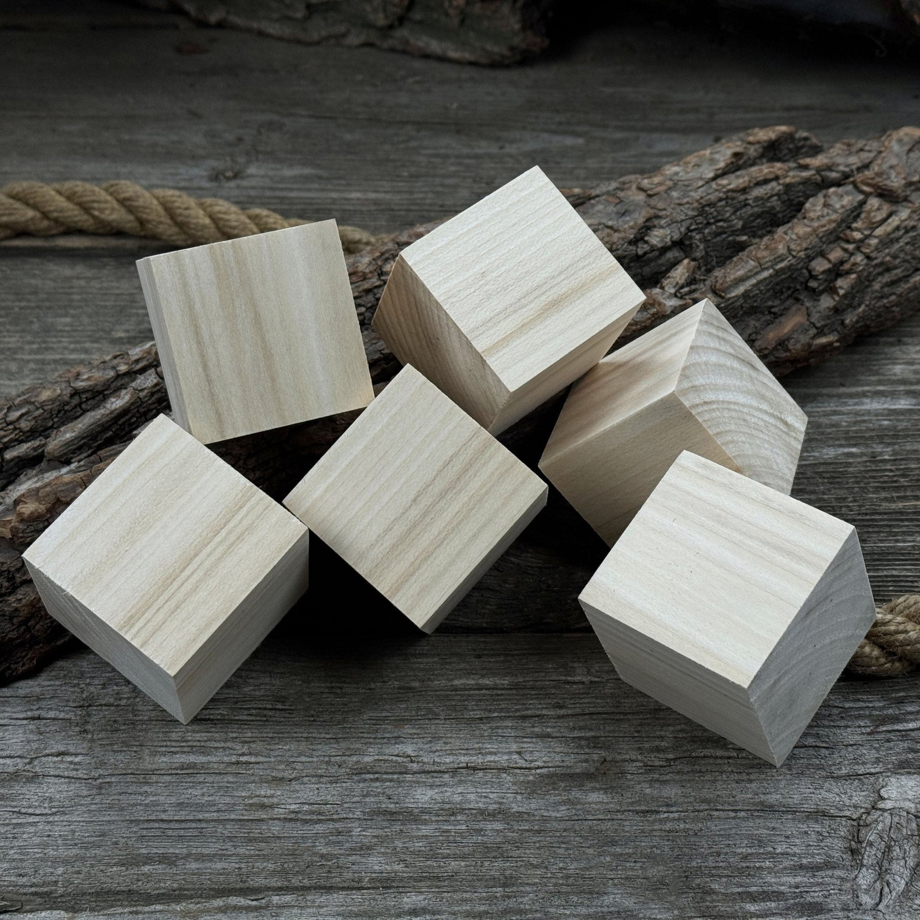 Set of 6 Linden Wood Carving Blanks detail view by Sharky Forged Steel Tools