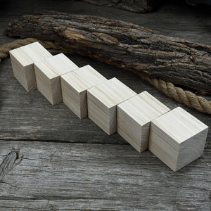 Set of 6 Linden Wood Carving Blanks detail view by Sharky Forged Steel Tools