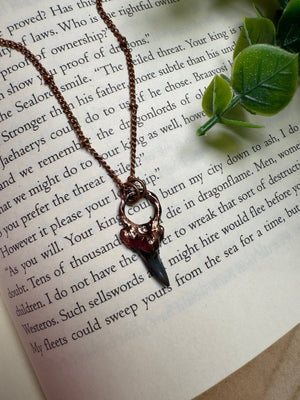 Shark Tooth Necklace detail view by Copper Ashes