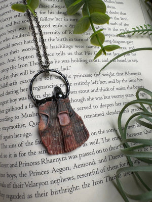 Shell Fragment Necklace detail view by Copper Ashes