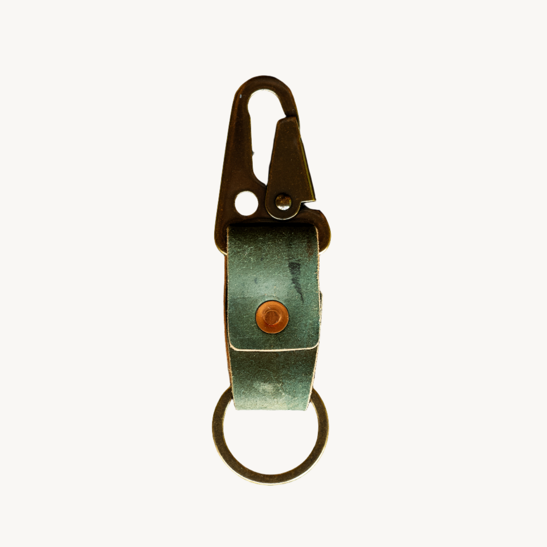 Key Clip - Reverse Black Horween Shell Cordovan