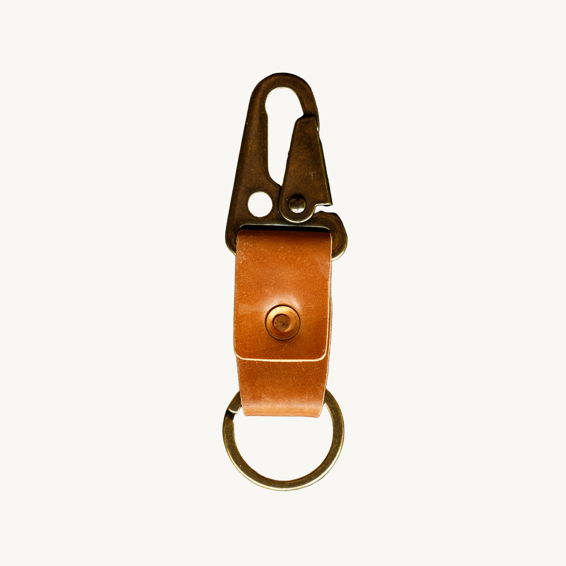 Key Clip - Natural Shell Cordovan by Loyal Stricklin, handmade leather goods detail photo 2