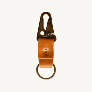 Key Clip - Natural Shell Cordovan by Loyal Stricklin, handmade leather goods detail photo 2