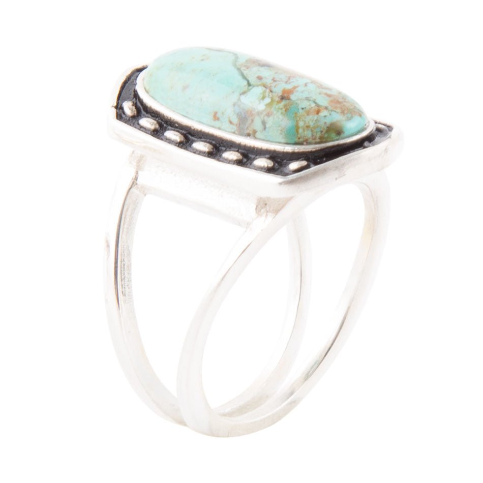 Shielded Blue Turquoise and Sterling Silver Ring by Barse Jewelry