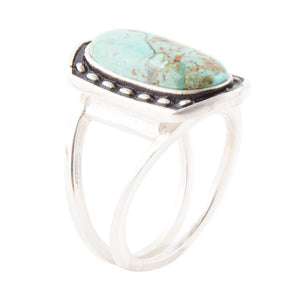 Shielded Blue Turquoise and Sterling Silver Ring by Barse Jewelry