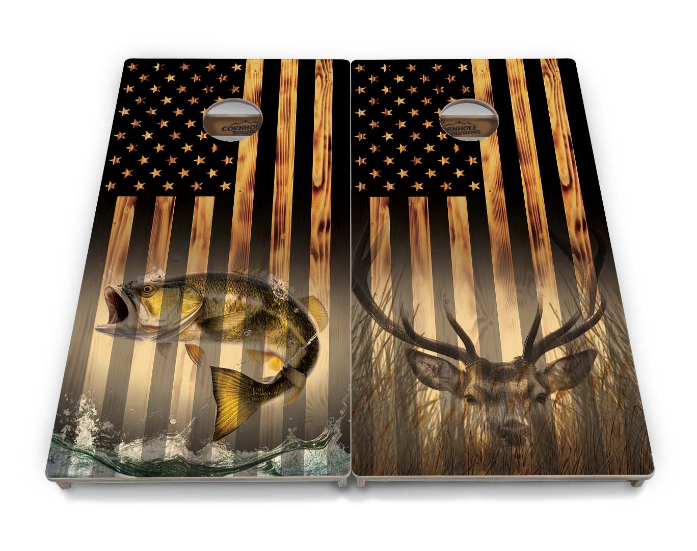 Hidden Deer & Hidden Fish Cornhole Boards - Tournament Series