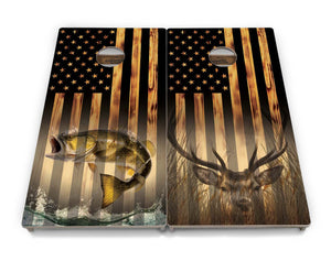 Hidden Deer & Hidden Fish Cornhole Boards - Tournament Series