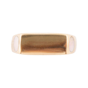 Signet Pink Opal and Bronze In The Hole Ring detail view by Barse Jewelry