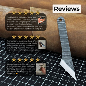 Single-Bevel Kiridashi Knife – Razor-Sharp Carbon Steel Blade with Leather Sheath