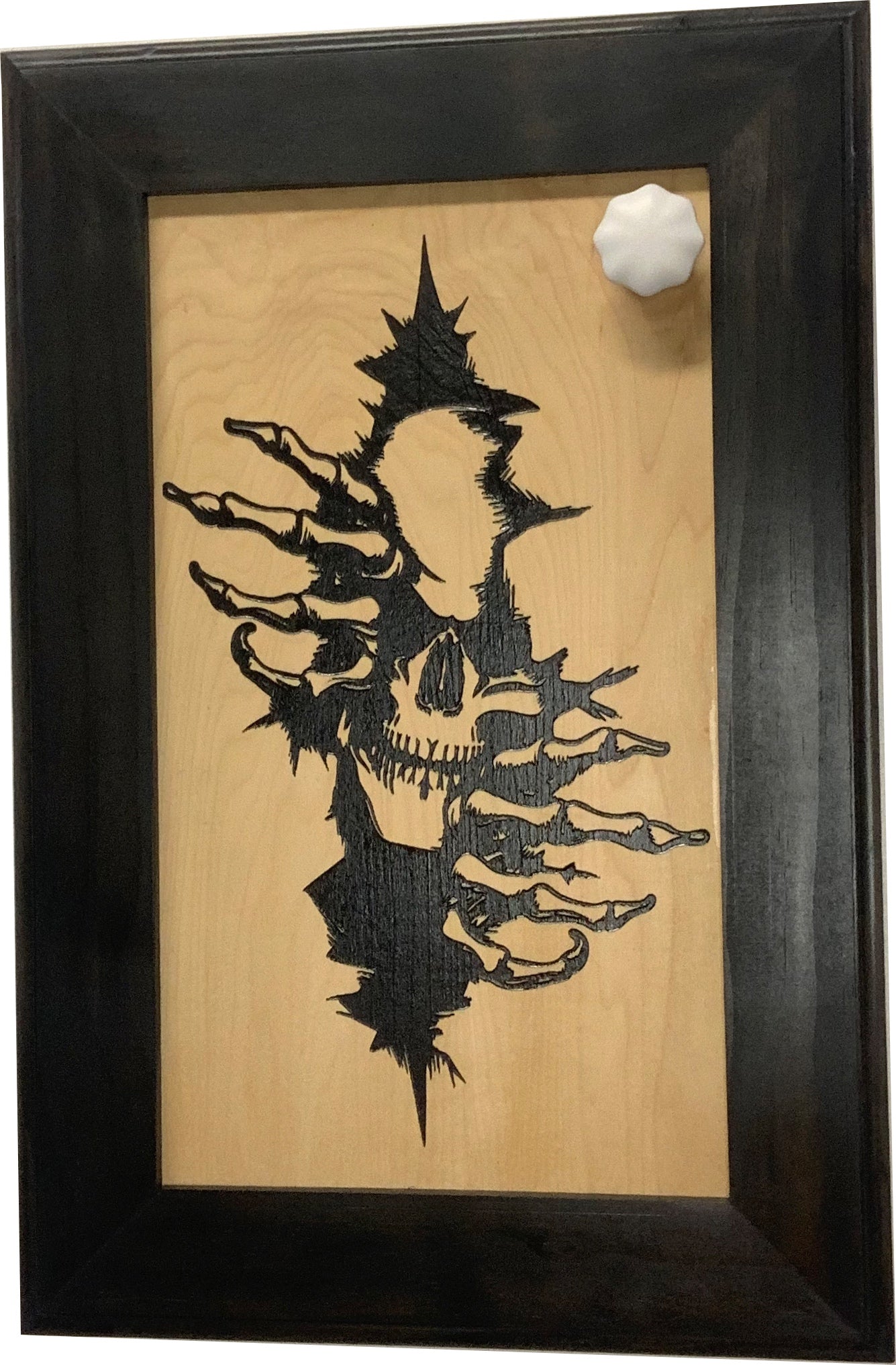 Gothic Skull Through The Wall Decorative Gun Cabinet To Securely Store Your Gun In Any Room! by Bellewood Designs, Southern home decor detail photo 3