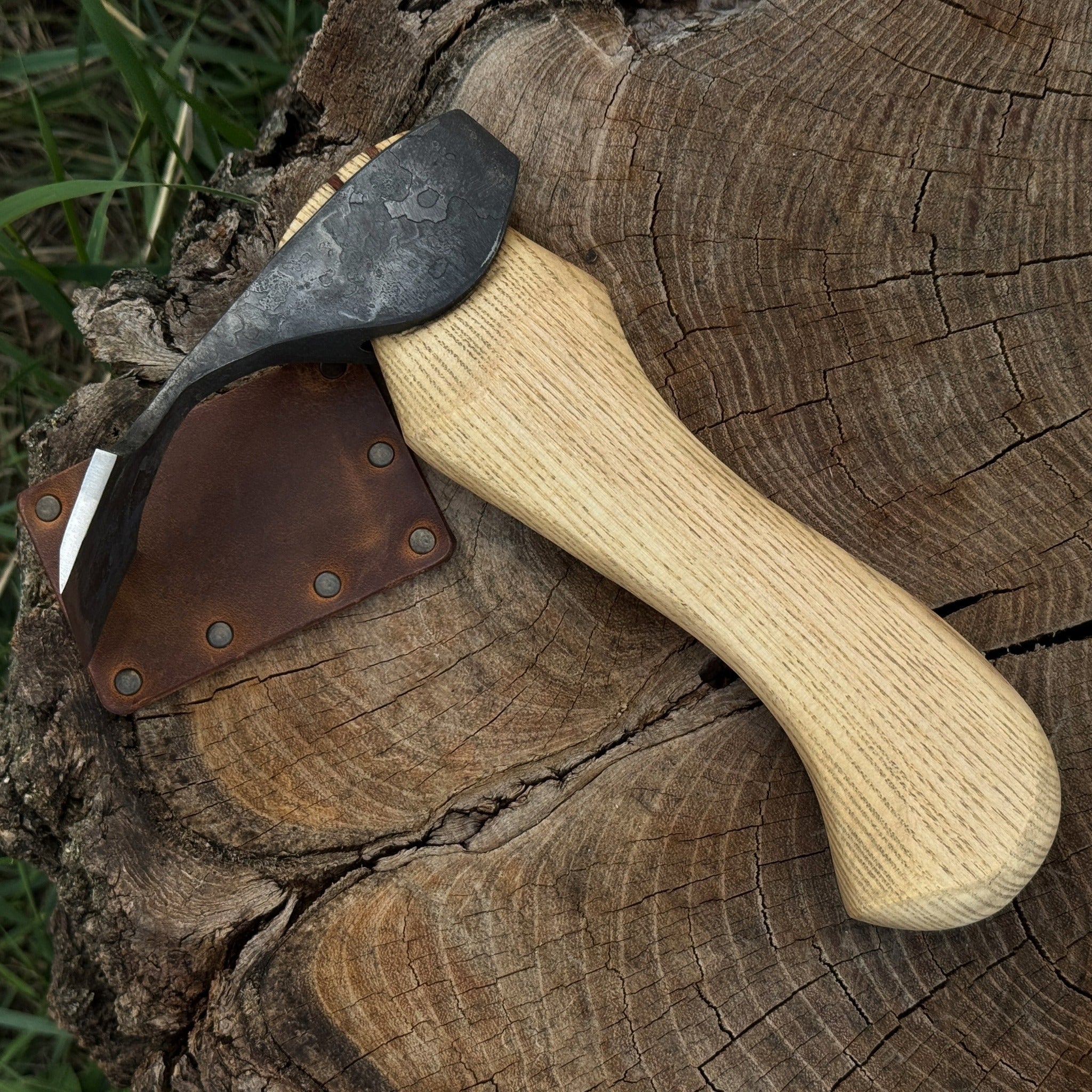 Small Adze with Straight (Flat) Blade, 5.5 cm (2.2 in) by Sharky Forged Steel Tools