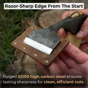 Small Adze with Straight (Flat) Blade, 5.5 cm (2.2 in) detail view by Sharky Forged Steel Tools