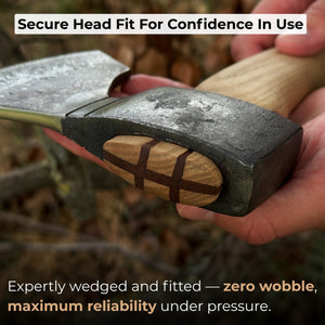 Small Carving Axe, 0.65 kg (1.43 lb) detail view by Sharky Forged Steel Tools
