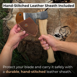 Small Carving Axe, 0.66 kg (1.46 lb) detail view by Sharky Forged Steel Tools