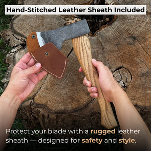 Small Carving Axe, 0.7 kg (1.54 lb) detail view by Sharky Forged Steel Tools
