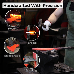 Small Carving Axe, 0.7 kg (1.54 lb) detail view by Sharky Forged Steel Tools