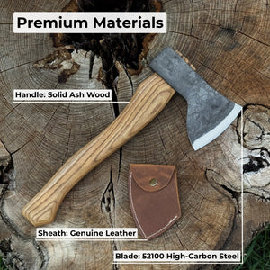 Small Carving Axe, 0.7 kg (1.54 lb) detail view by Sharky Forged Steel Tools