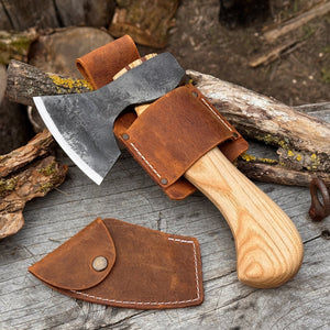 Small Carving Axe with Belt Loop, 0.47 kg (1 lb) by Sharky Forged Steel Tools