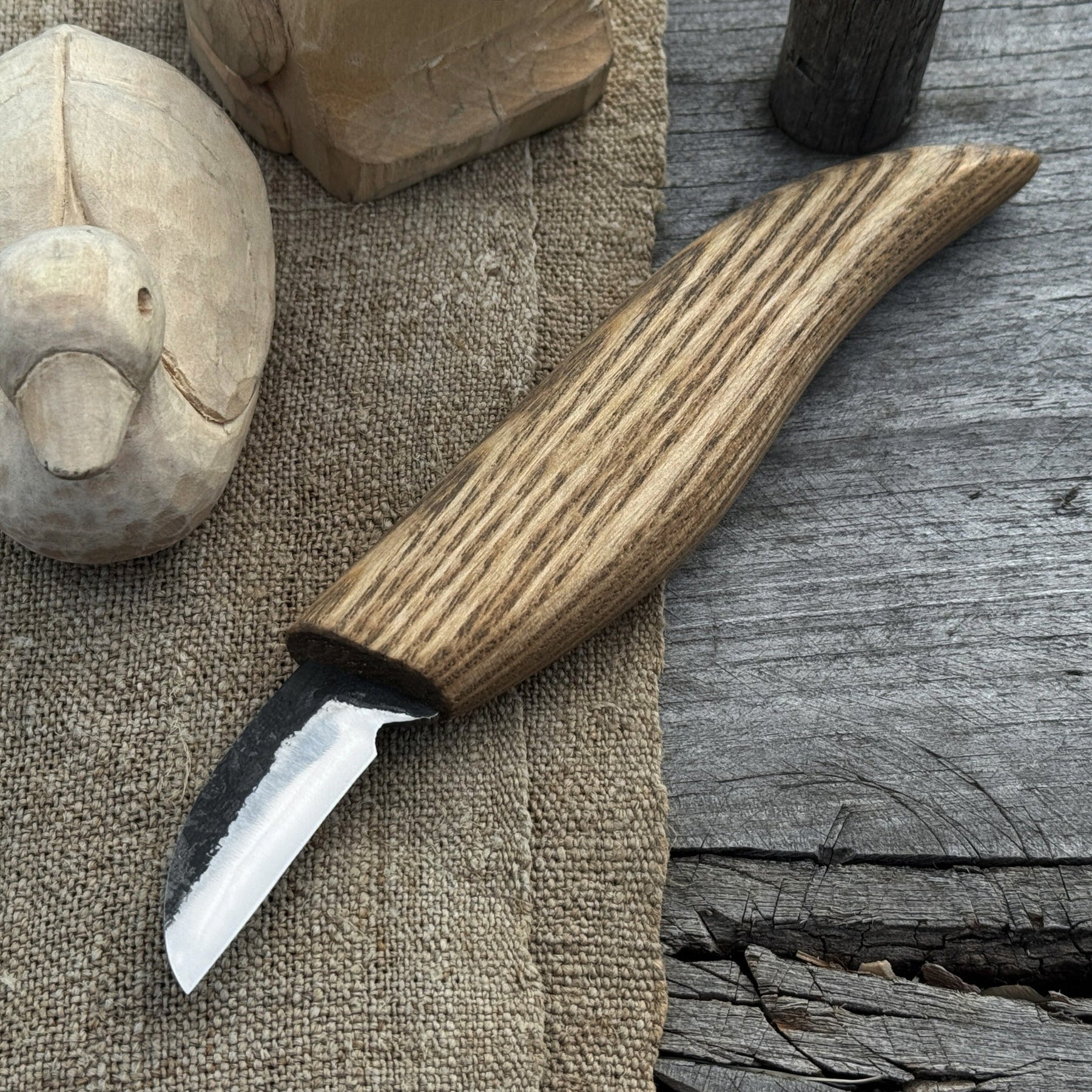 Small Chip Carving Knife, 3 cm (1.2 inches) by Sharky Forged Steel Tools