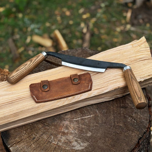 Small Curved Drawknife (Push/Pull), 10.5 cm (4.13 inches) by Sharky Forged Steel Tools