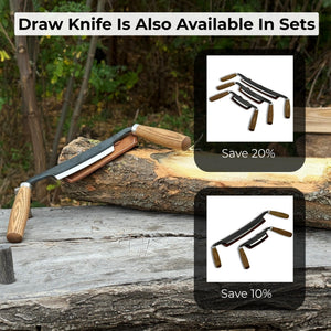 Small Curved Drawknife (Push/Pull), 10.5 cm (4.13 inches) detail view by Sharky Forged Steel Tools