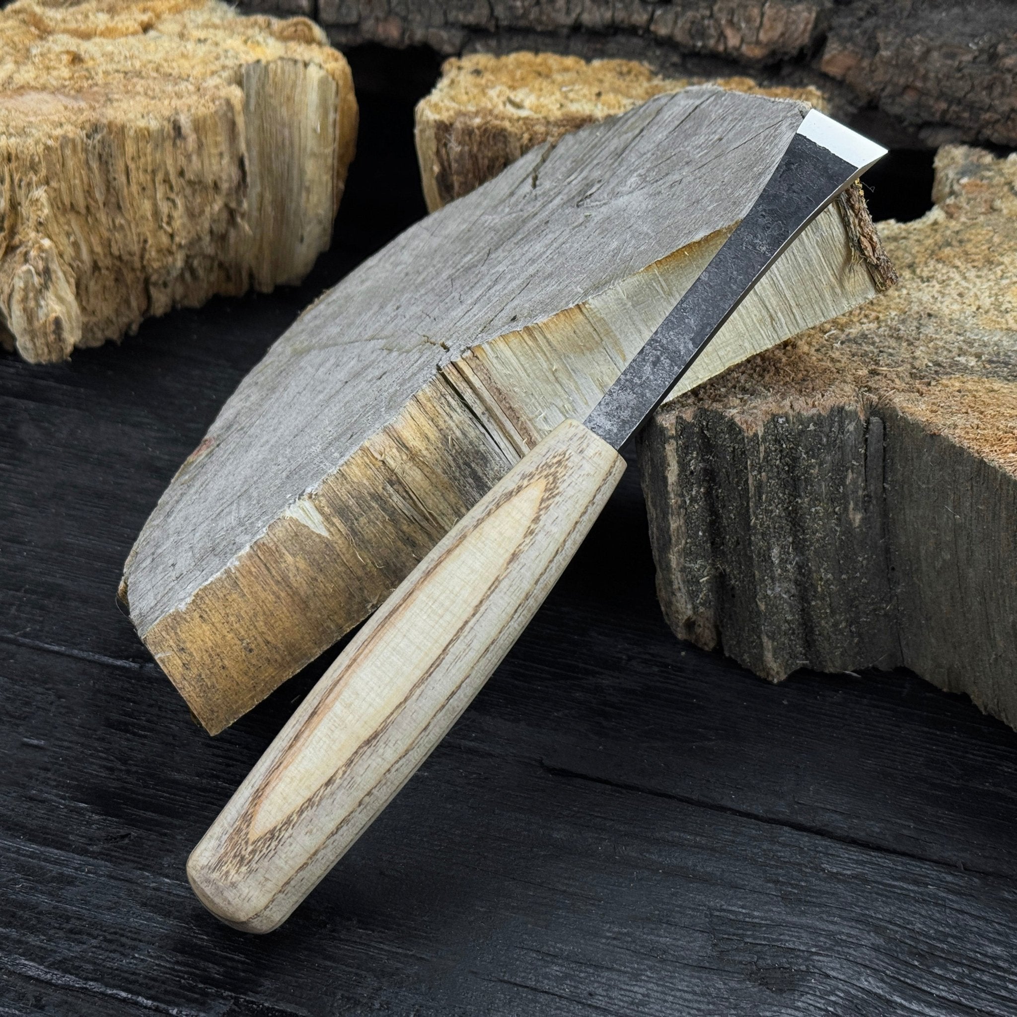 Small Flat Carving Chisel, 20 mm (0.79 inches) by Sharky Forged Steel Tools