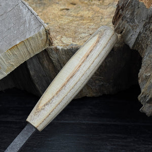 Small Flat Carving Chisel, 20 mm (0.79 inches) detail view by Sharky Forged Steel Tools