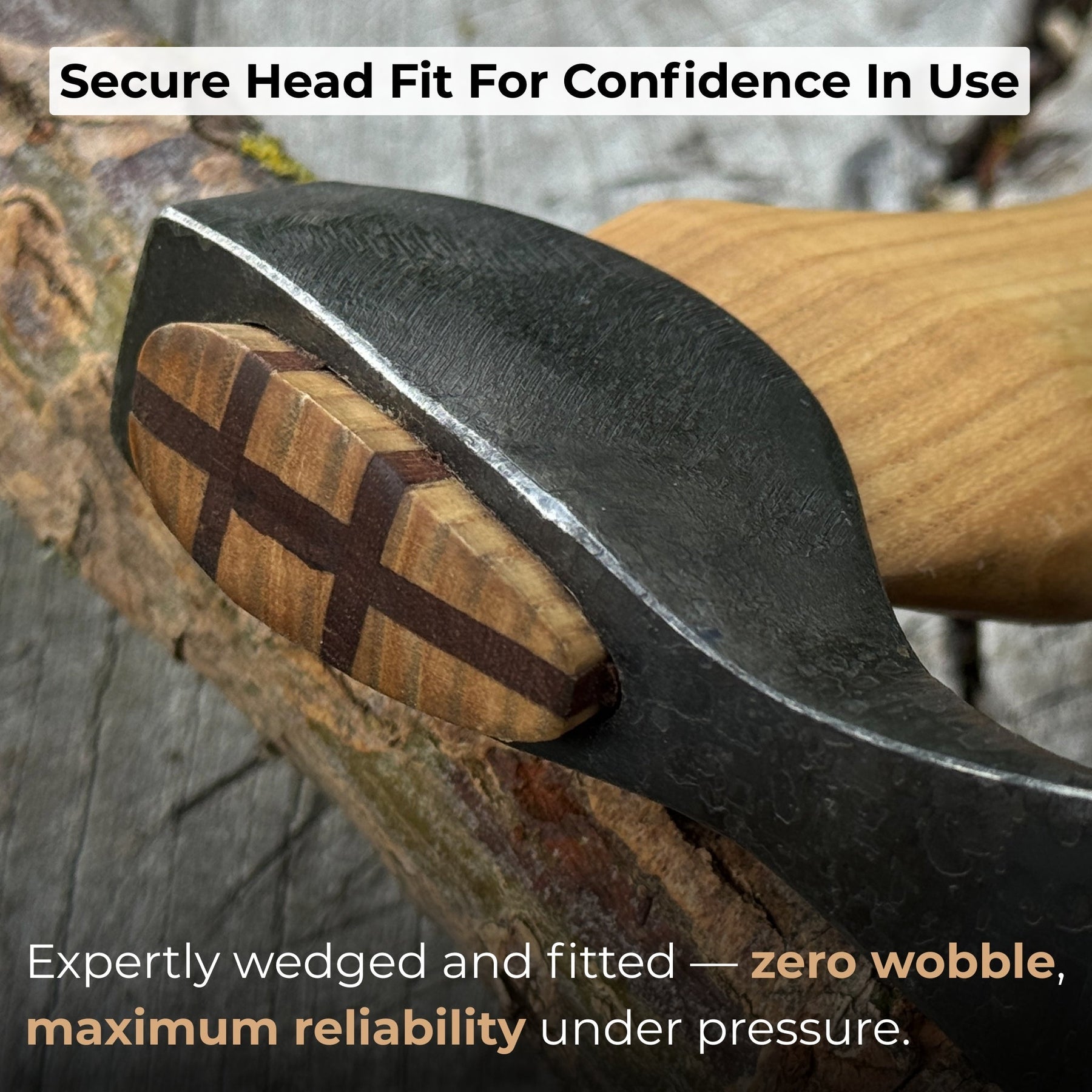 Small Kuksa Adze with Deep Curved (Round) Blade, 4.5 cm (1.8 in) detail view by Sharky Forged Steel Tools