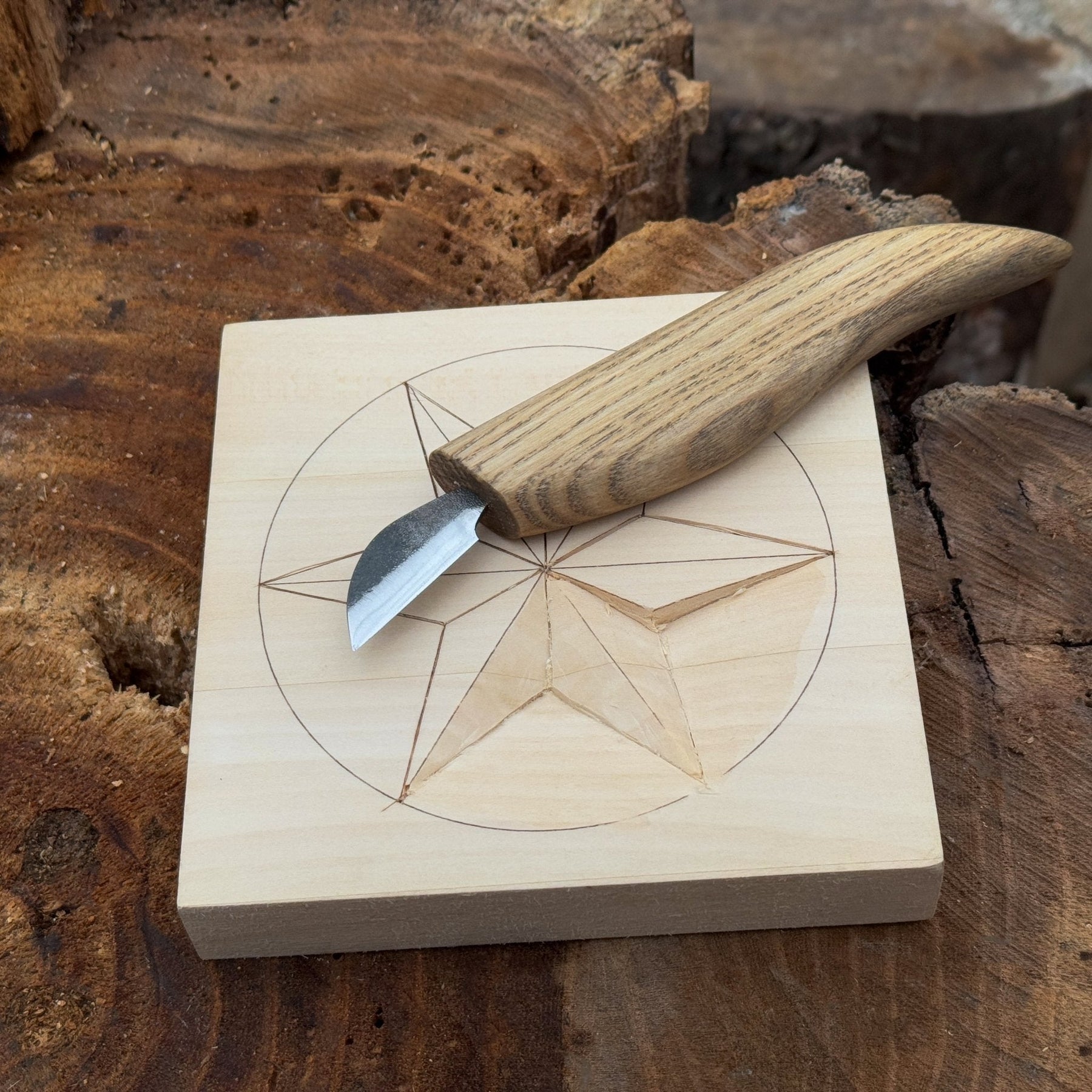 Small Linden Wood Carving Board with Pre-Drawn Pattern
