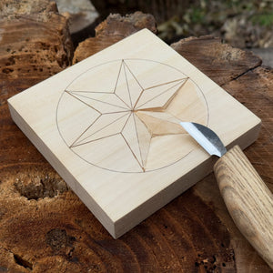 Small Linden Wood Carving Board with Pre-Drawn Pattern